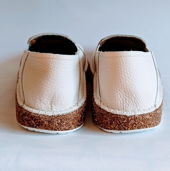 Birkenstock Callan Slip On Convertible Heel Leather White Narrow EU41 10 NIB - Picture 13 of 16